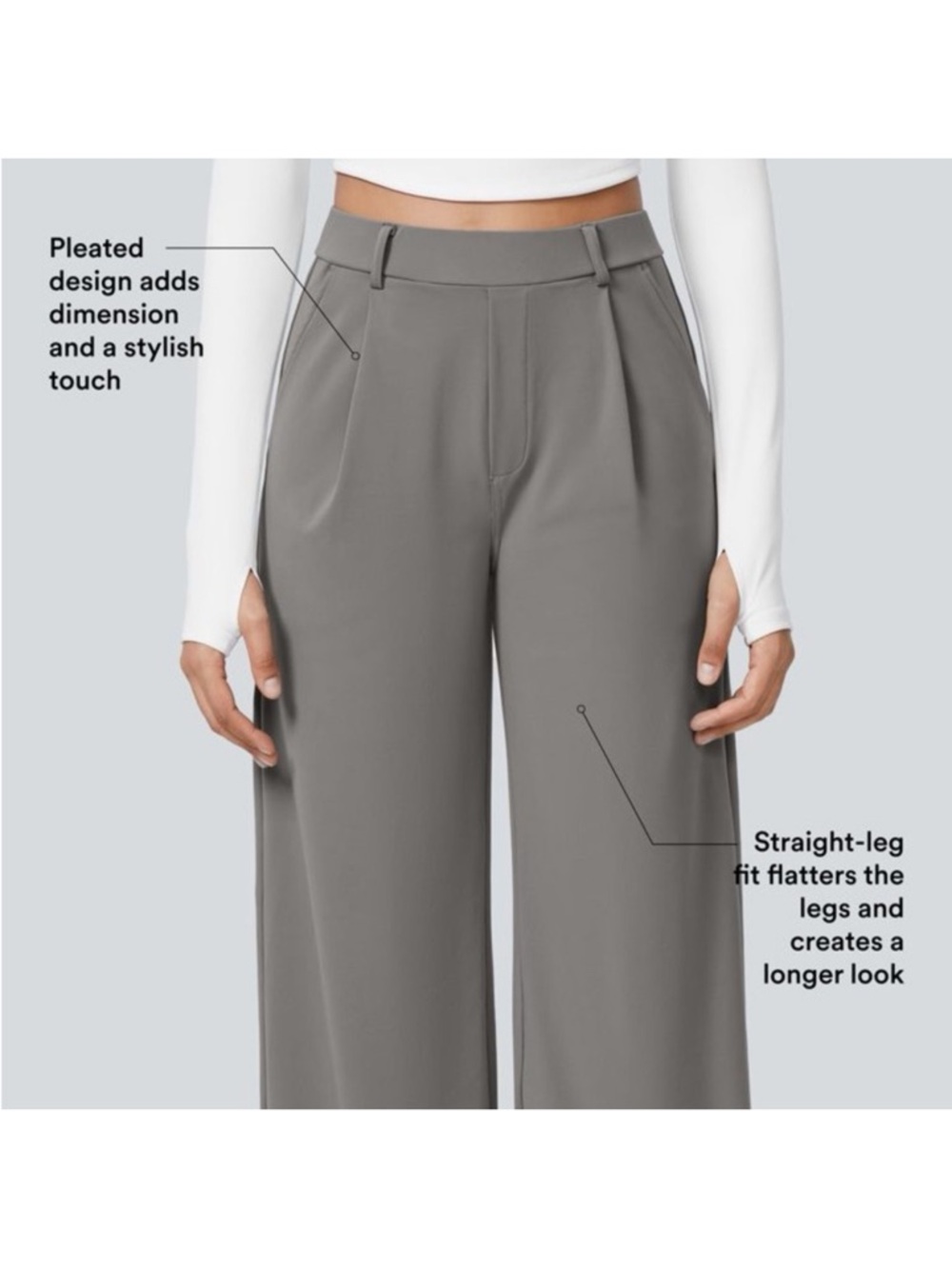 HALARA Flex DayStretch High Waisted Pocket Work Pants Size Small Career Office - Picture 5 of 9